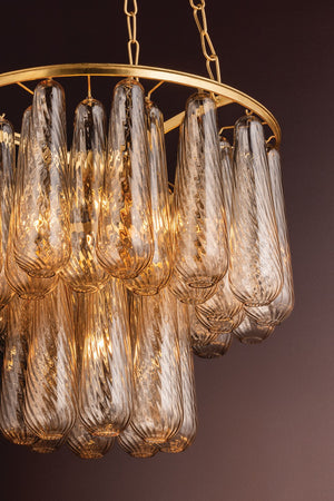 Corbett Lighting - 581-27-VGL - Five Light Chandelier - Milos - Vintage Gold Leaf