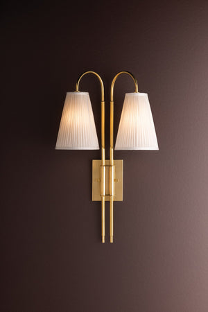 Corbett Lighting - 585-02-VB - Two Light Wall Sconce - Limoges - Vintage Brass