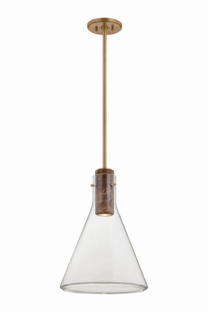 Hudson Valley - 1613-PBR - One Light Pendant - West Hill - Patina Brass