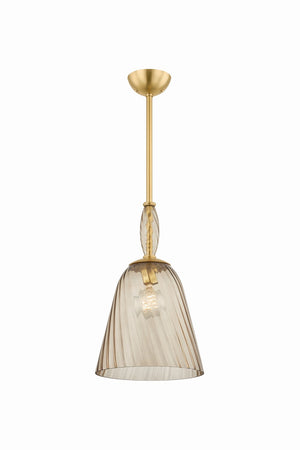 Hudson Valley - 2413-AGB - One Light Pendant - Bleecker - Aged Brass