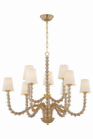 Hudson Valley - 6849-AGB - Nine Light Chandelier - Calumet - Aged Brass