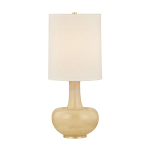Hudson Valley - L2951-AGB/CTR - One Light Table Lamp - Plum Point - Aged Brass