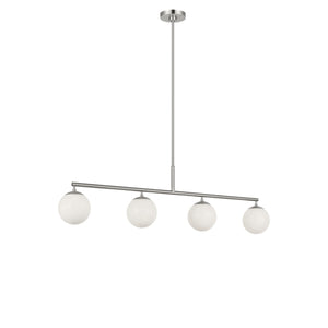 Generation Lighting - GLC1814BN - Four Light Linear Chandelier - Nube - Brushed Nickel