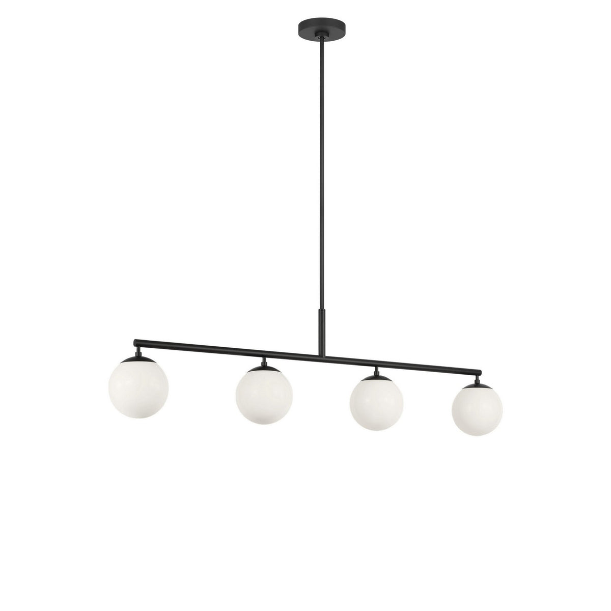Generation Lighting - GLC1814MBKE - Four Light Linear Chandelier - Nube - Midnight Black