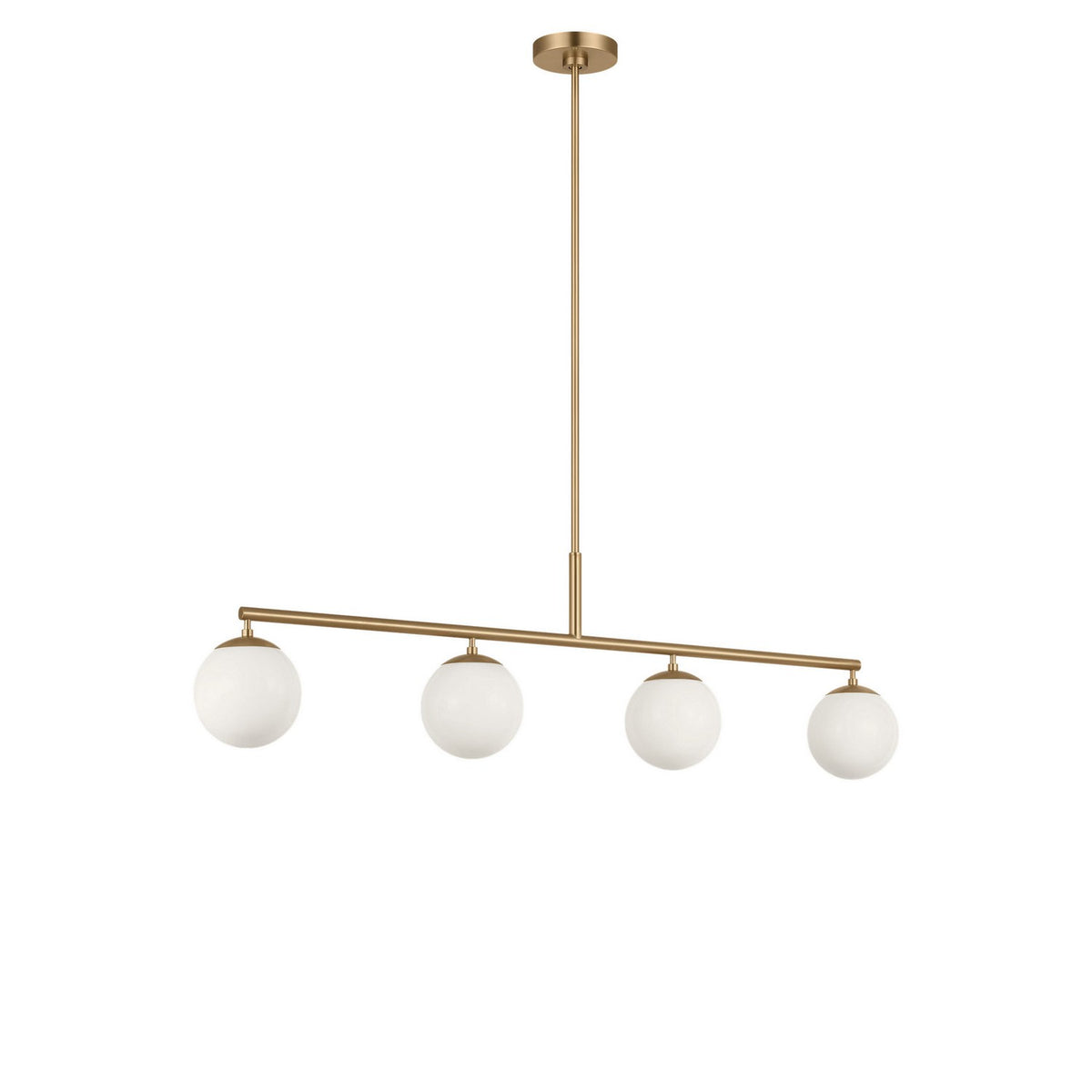 Generation Lighting - GLC1814SBE - Four Light Linear Chandelier - Nube - Satin Brass