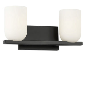 Generation Lighting - GLV1962MBKE - Two Light Vanity - Neblina - Midnight Black