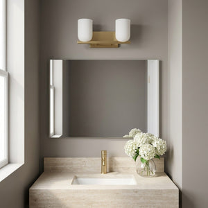 Generation Lighting - GLV1962SB - Two Light Vanity - Neblina - Satin Brass