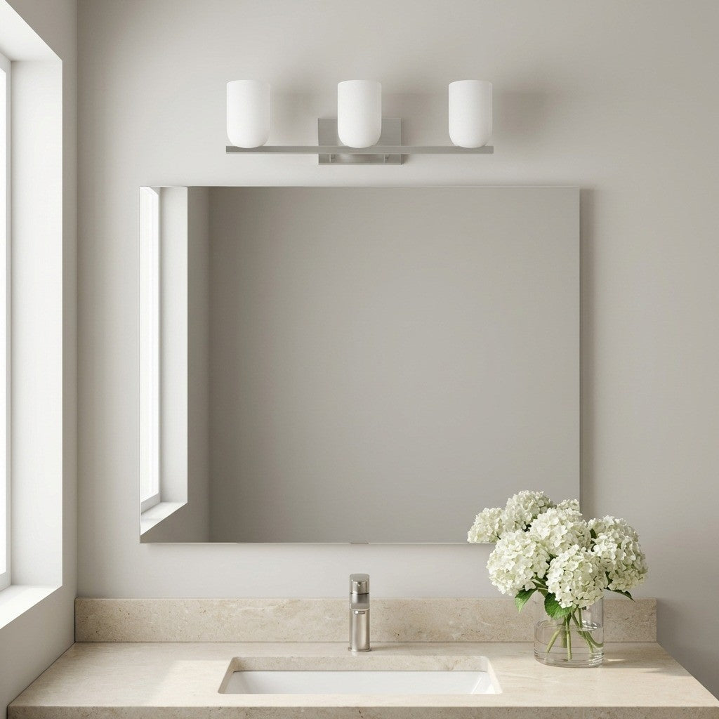 Generation Lighting - GLV1973BN - Three Light Vanity - Neblina - Brushed Nickel