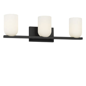 Generation Lighting - GLV1973MBK - Three Light Vanity - Neblina - Midnight Black