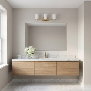 Generation Lighting - GLV1973SB - Three Light Vanity - Neblina - Satin Brass