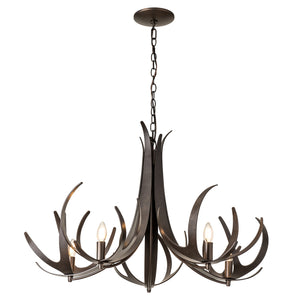 Hubbardton Forge - 101325-SKT-89 - Caribou 5-Light Chandelier - Caribou - Ink