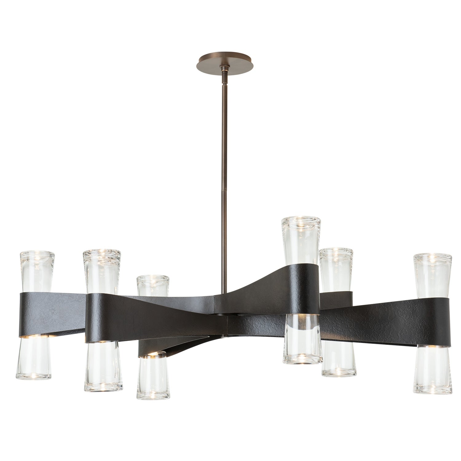 Hubbardton Forge - 131009-SKT-MULT-89-ZM0888 - Bellis 6-Arm 12-Light Oval Chandelier - Bellis - Ink