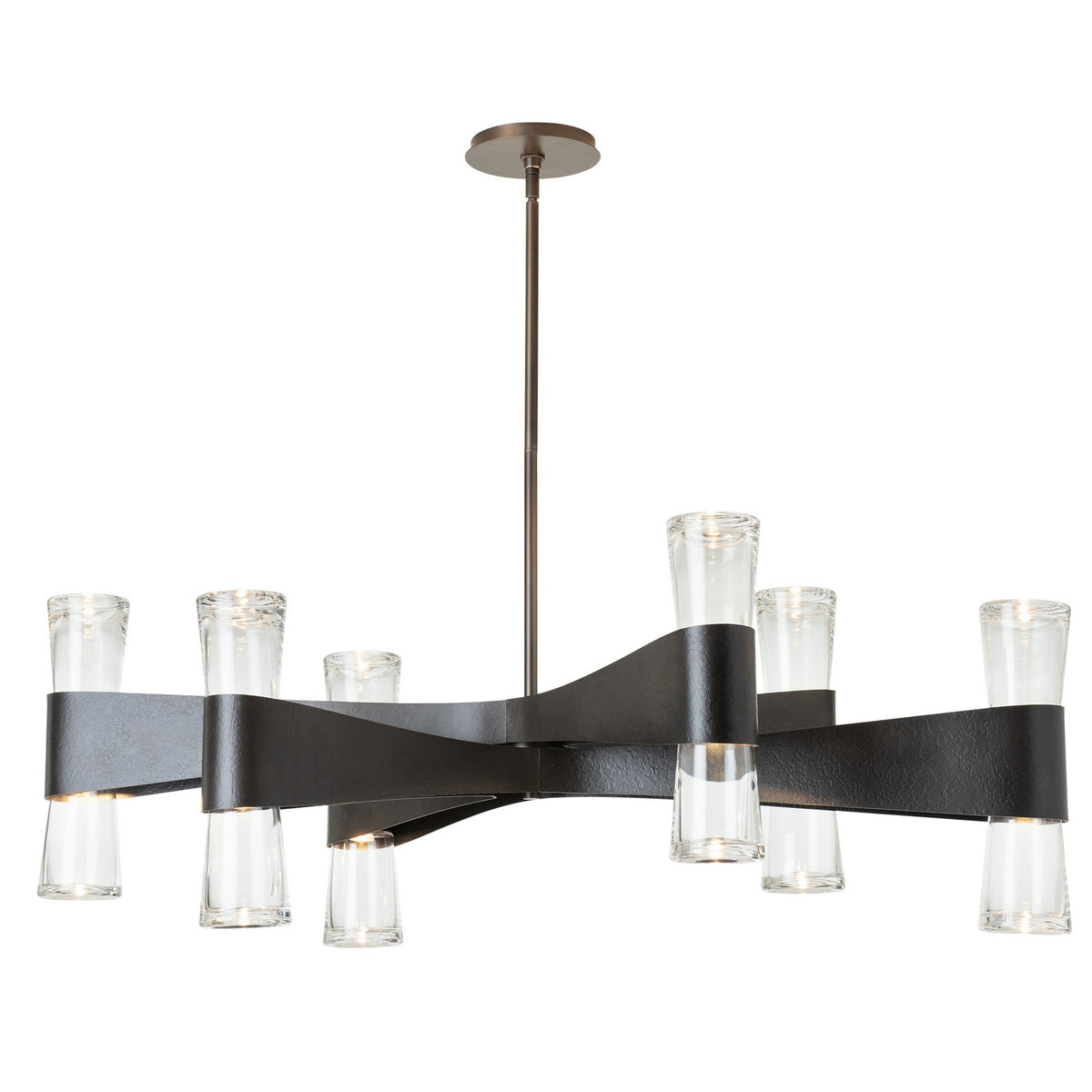 Hubbardton Forge - 131009-SKT-MULT-89-ZM0888 - Bellis 6-Arm 12-Light Oval Chandelier - Bellis - Ink