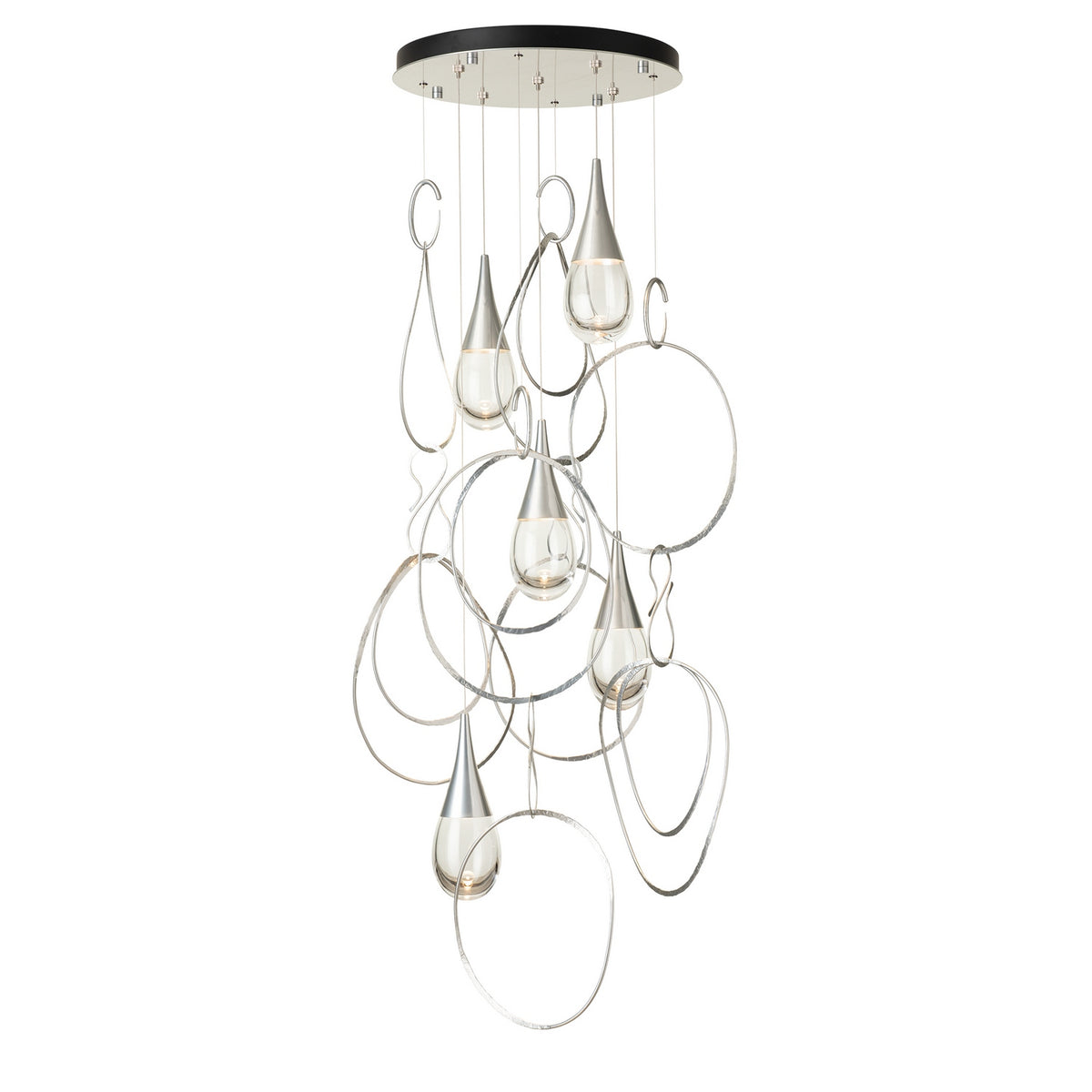 Hubbardton Forge - 131161-SKT-STND-89-ZM0873 - Lyric 5-Light Round Pendant - Lyric - Ink