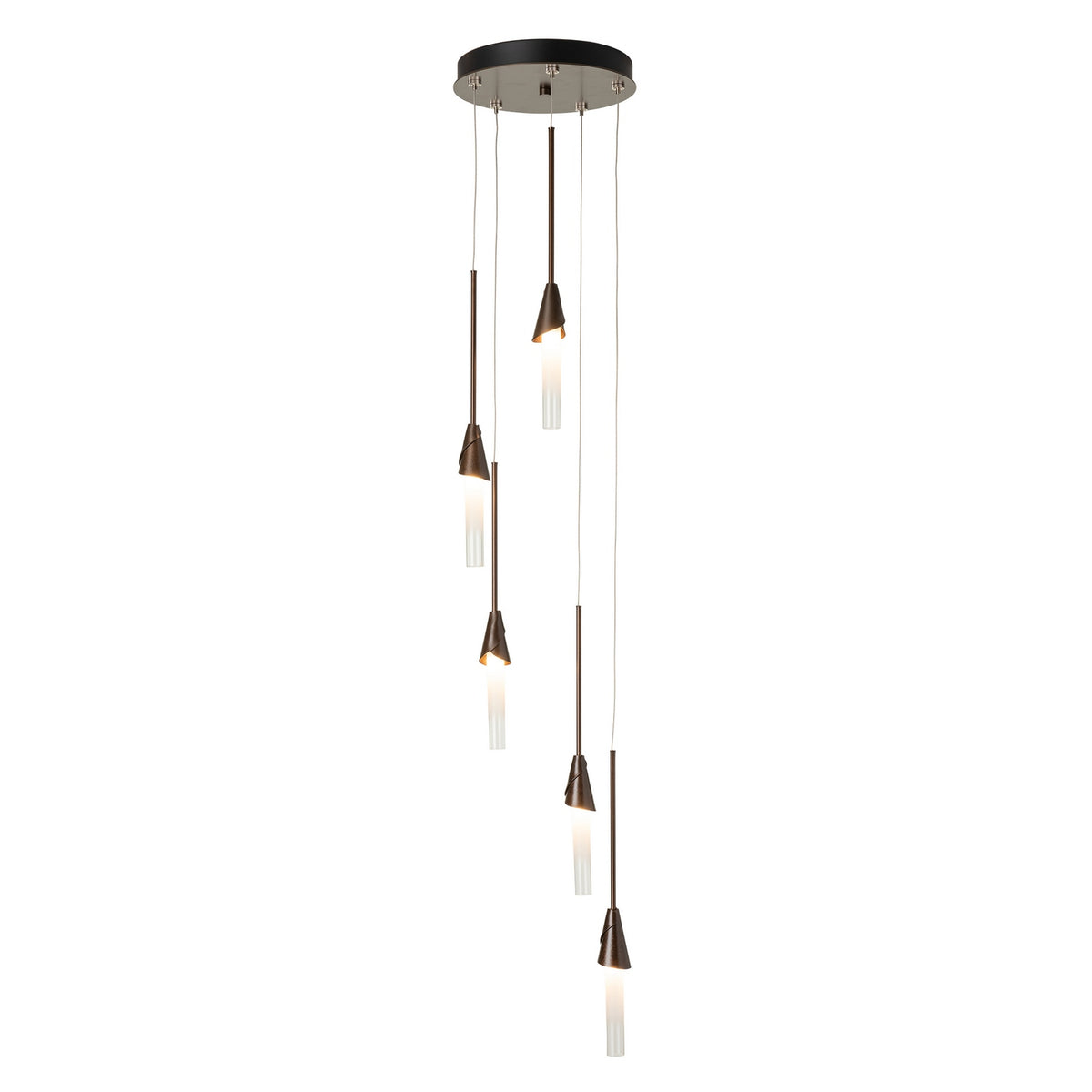 Hubbardton Forge - 131163-SKT-STND-89-WC0821 - Lilium 5-Light Round Pendant - Lilium - Ink