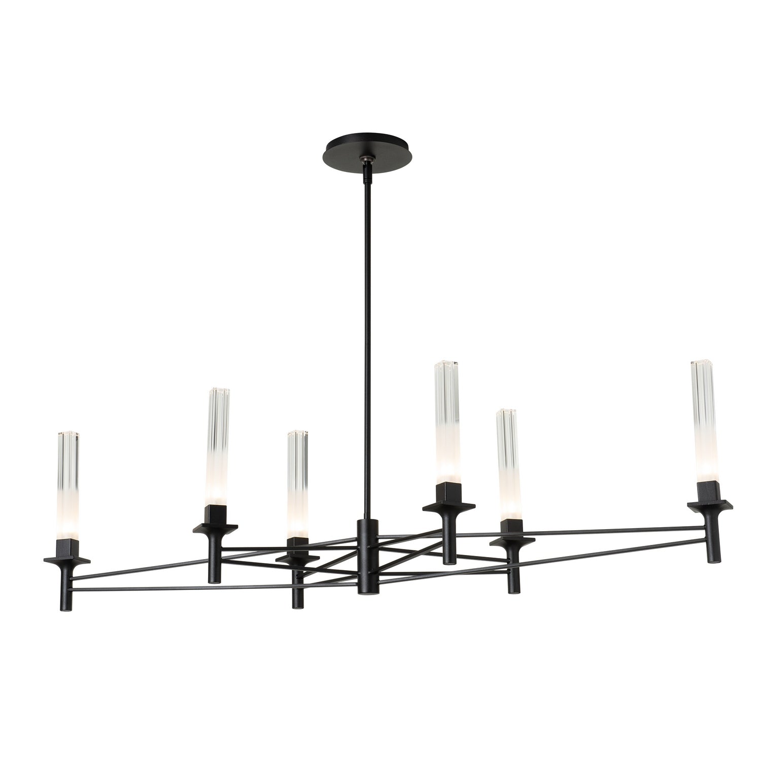 Hubbardton Forge - 131623-SKT-MULT-89-WC0887 - Truss 6-Arm Linear Chandelier - Truss - Ink