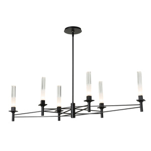 Hubbardton Forge - 131623-SKT-MULT-89-WC0887 - Truss 6-Arm Linear Chandelier - Truss - Ink