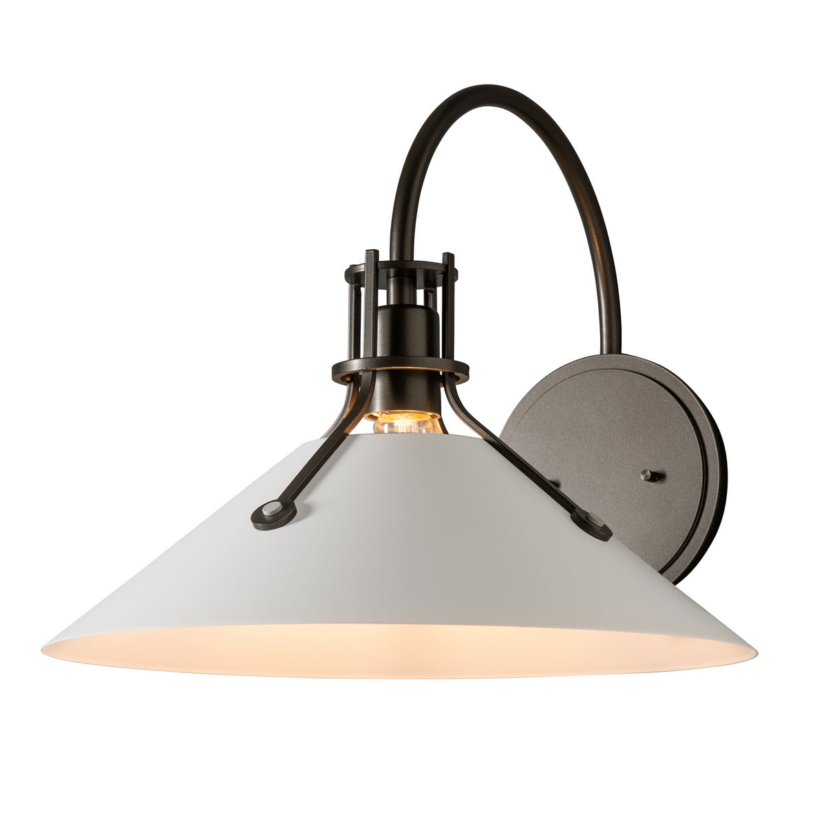 Hubbardton Forge - 209321-SKT-89-89 - Henry Large Metal Shade Sconce - Henry - Ink