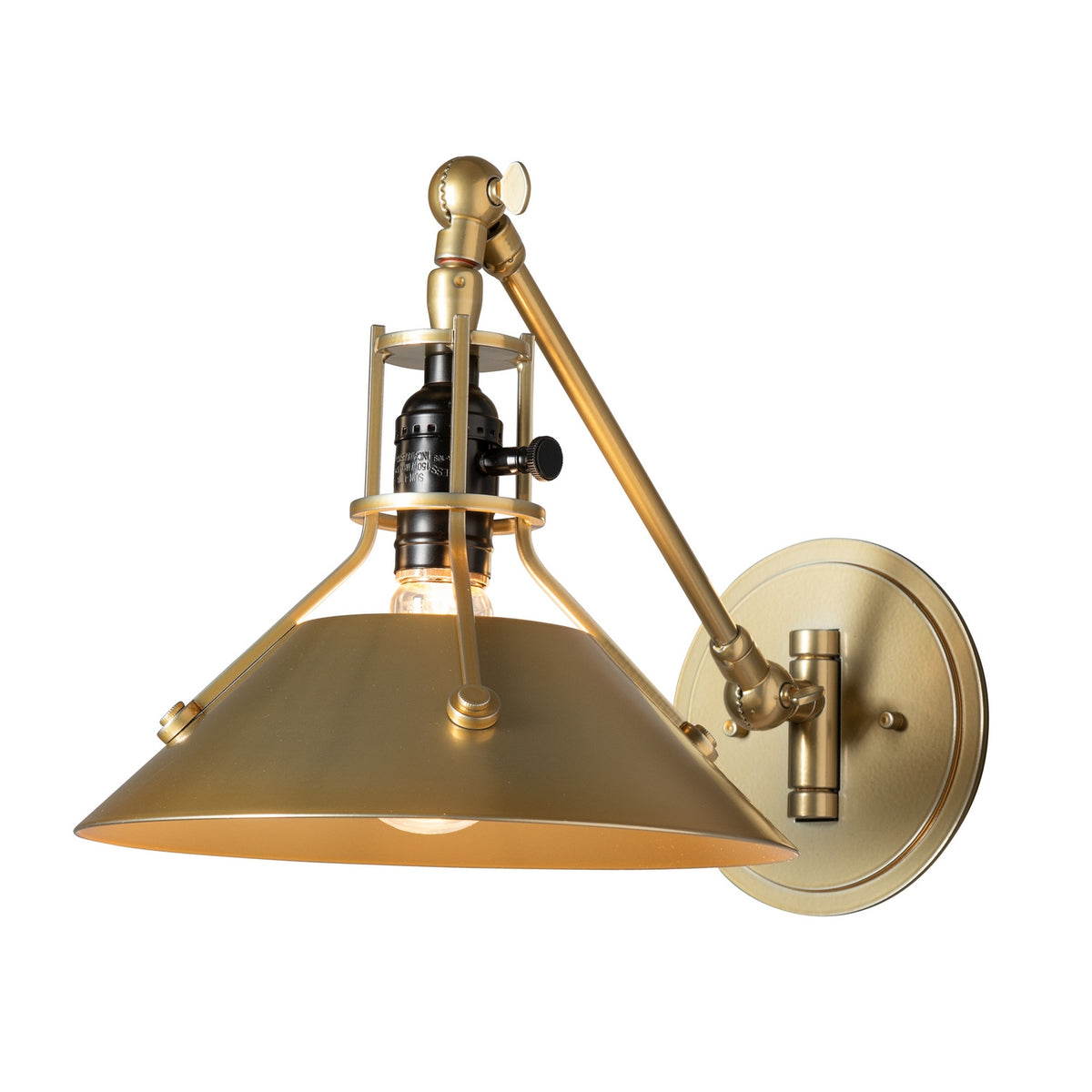 Hubbardton Forge - 209325-SKT-89-89 - Henry Swing Arm Metal Shade Sconce - Henry - Ink