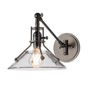 Hubbardton Forge - 209326-SKT-89-ZM0673 - Henry Swing Arm Glass Shade Sconce - Henry - Ink