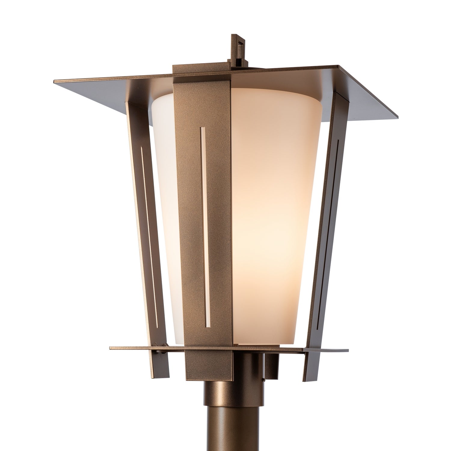 Hubbardton Forge - 342026-SKT-75-GG0884 - Linea Outdoor Lantern Post Light - Linea - Coastal Bronze