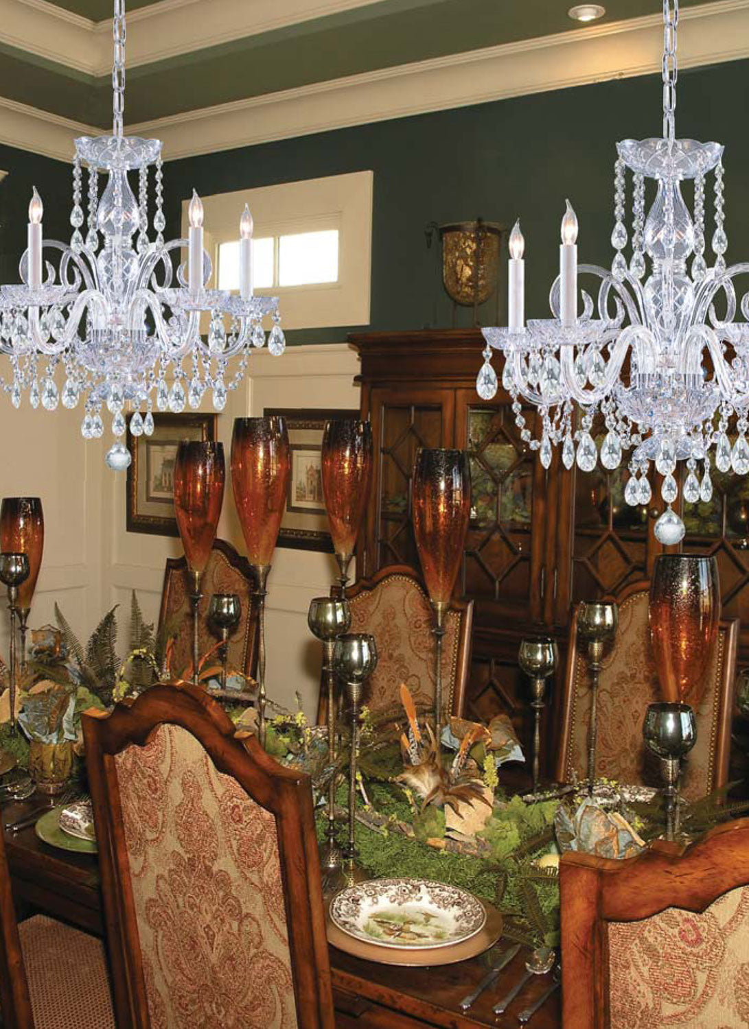 Crystorama - 1005-CH-CL-MWP - Five Light Chandelier - Traditional Crystal - Polished Chrome