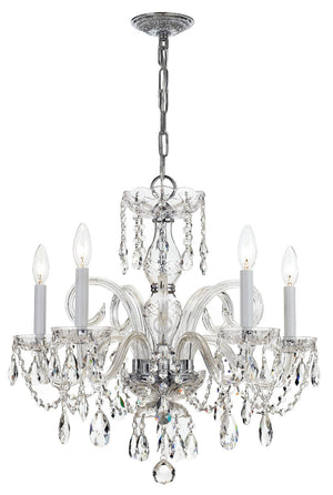 Crystorama - 1005-CH-CL-MWP - Five Light Chandelier - Traditional Crystal - Polished Chrome