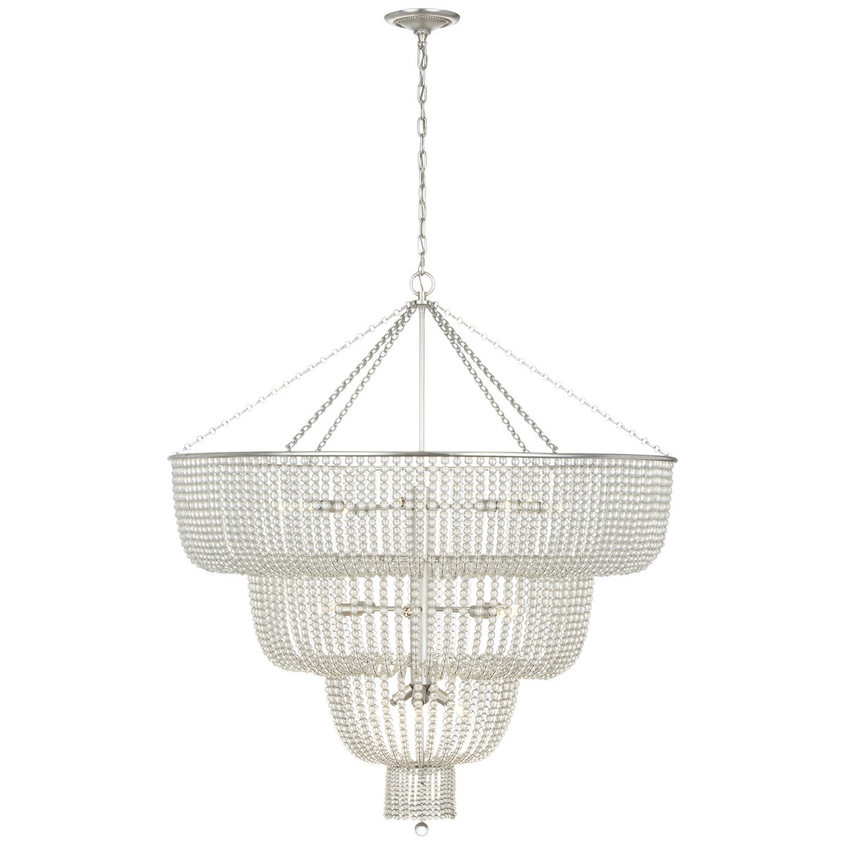 Visual Comfort Signature - ARN 5303BSL-CG - LED Chandelier - Jacqueline - Burnished Silver Leaf
