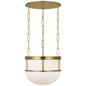Visual Comfort Signature - CHC 5125AB-WG - LED Lantern - Martil - Antique-Burnished Brass with White Glass