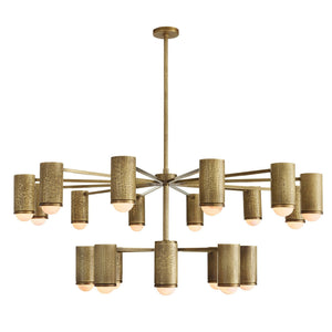 Arteriors - DLC55 - 20 Light Chandelier - Loryn - Antique Brass/White