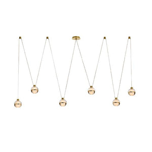 Arteriors - DLC57 - LED Chandelier - Noble - Clear/Antique Brass