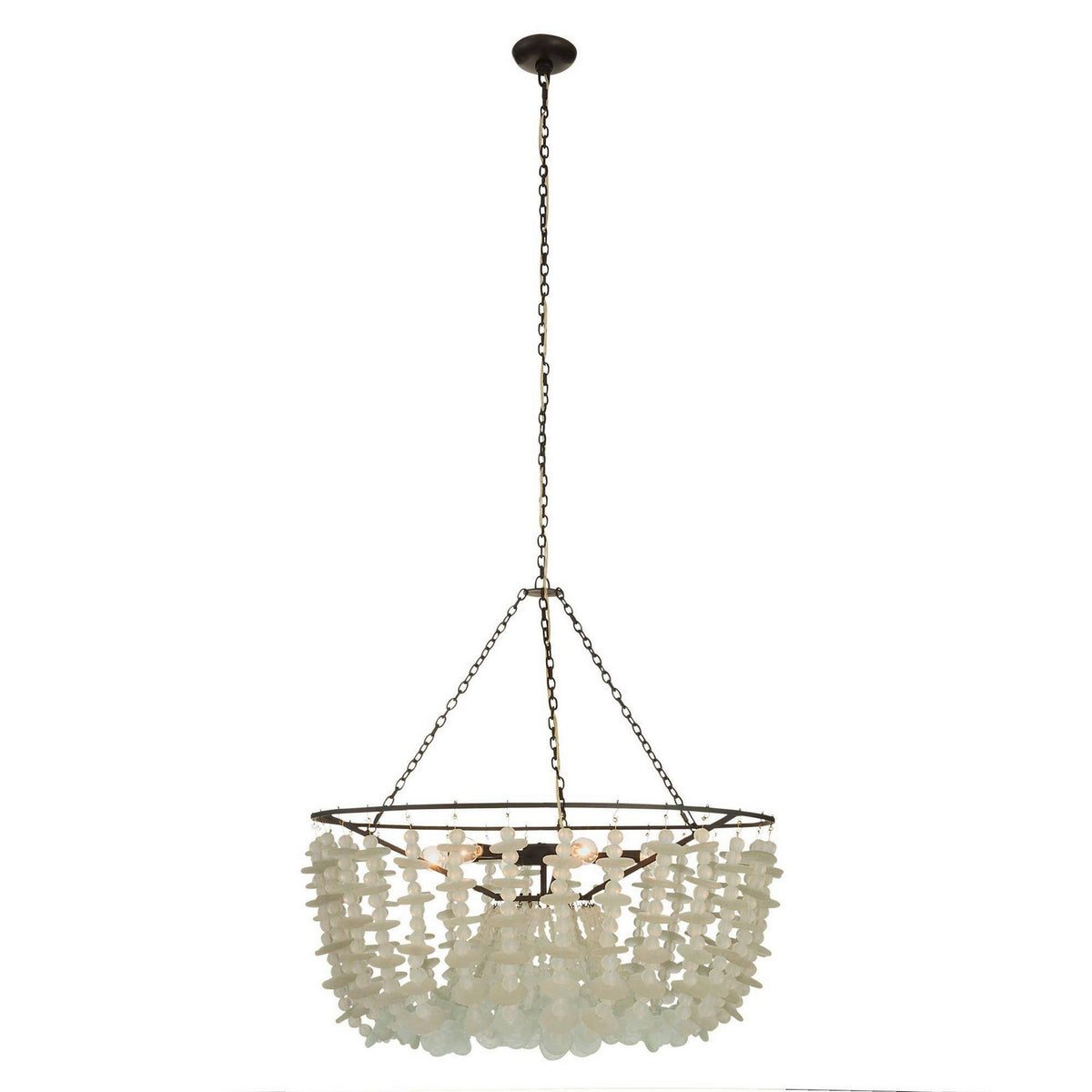 Arteriors - DMI33 - Six Light Chandelier - Cyprus - Organic Frosted/Bronze