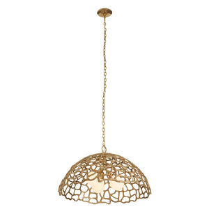 Arteriors - DMI35 - Three Light Pendant - Lotus - Antique Brass/Antique Brass