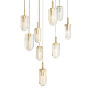Arteriors - DSC15 - Nine Light Chandelier - Javier - Champagne/Antique Brass