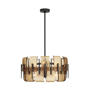 Arteriors - DSI15 - Six Light Chandelier - Lumora - Smoke/Blackened Iron