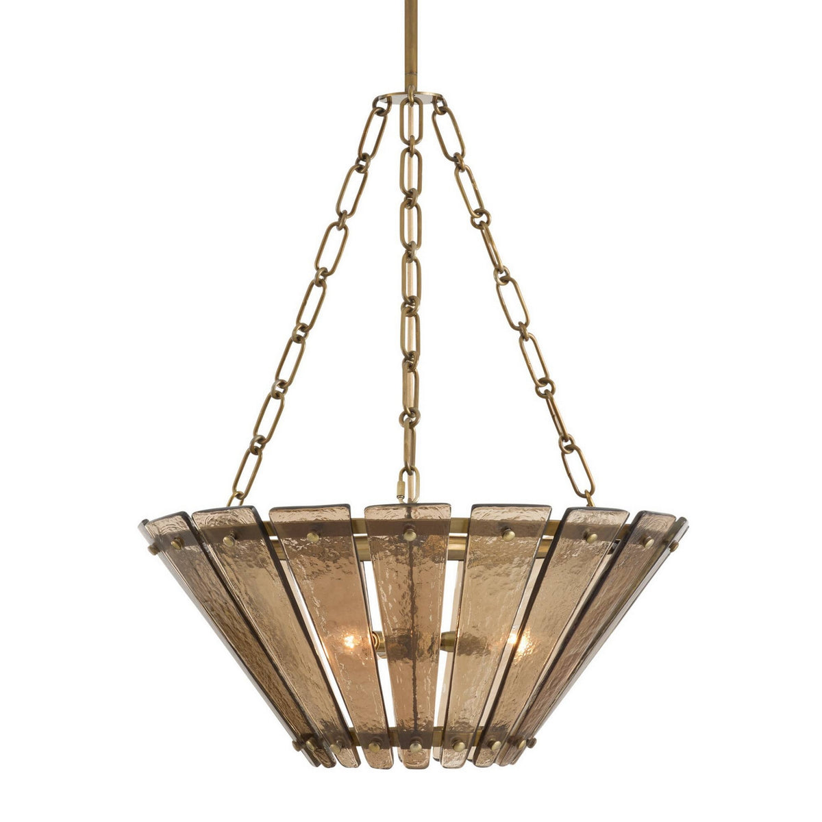 Arteriors - DSI16 - Three Light Chandelier - Decora - Smoke/Antique Brass
