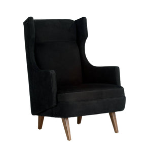Arteriors - FRU16 - Chair - Budell - Noir Nubuck/Dark Walnut