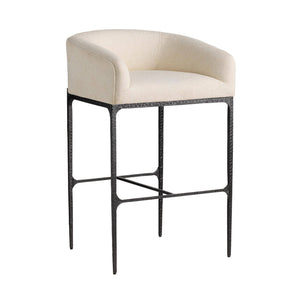 Arteriors - FSI30 - Bar Stool - Osbourne - Oxford White/Blackened Iron
