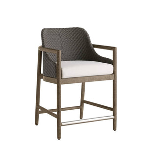Arteriors - FSS18 - Outdoor Counter Stool - Chilton - Pearl/Dark Gray Wash