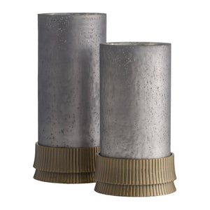 Arteriors - ACI10 - Hurricanes, Set of 2 - Evelique - Antique Brass/Matte Antique Mercury