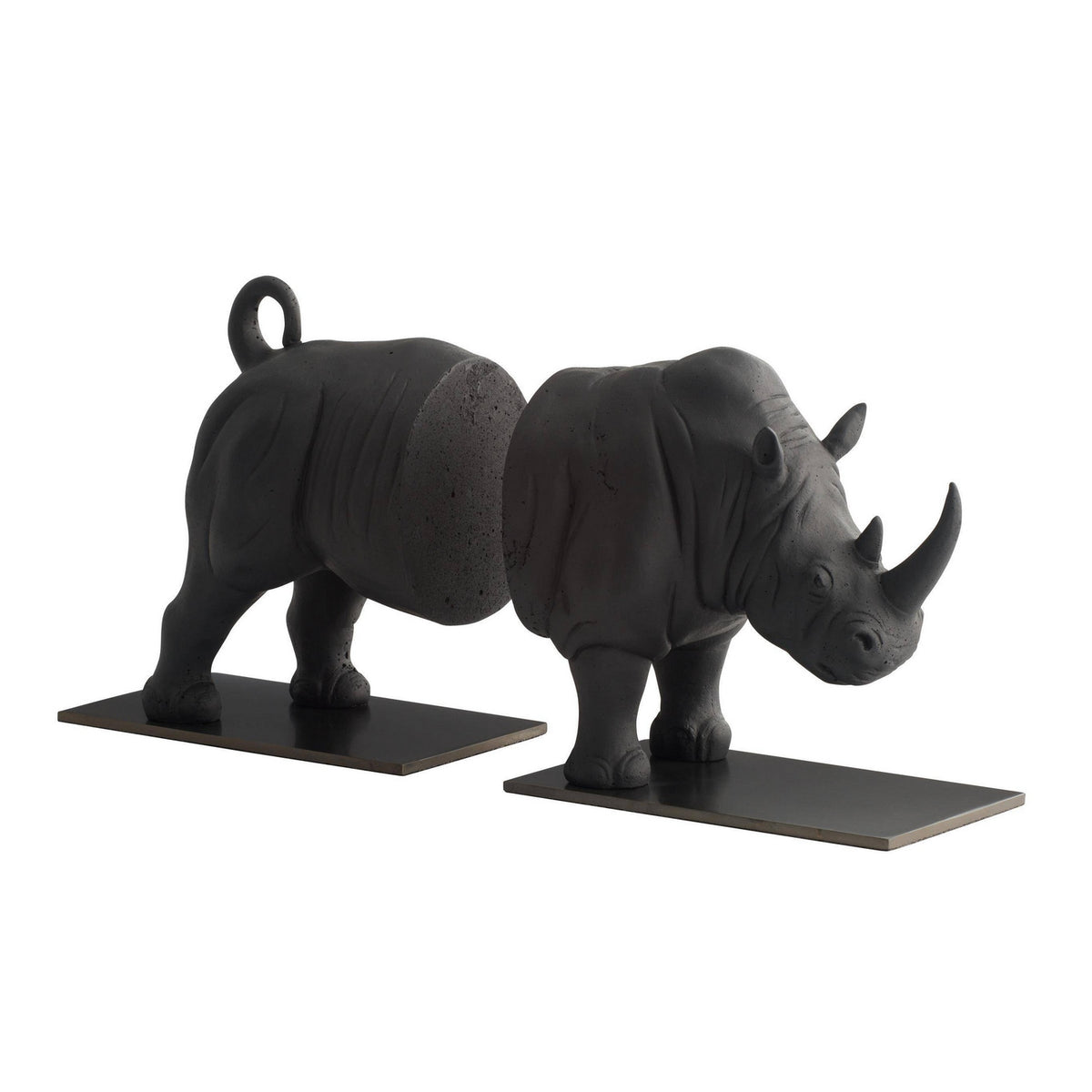 Arteriors - ATC11 - Bookends, Set of 2 - Etosha - Charcoal/Bronze