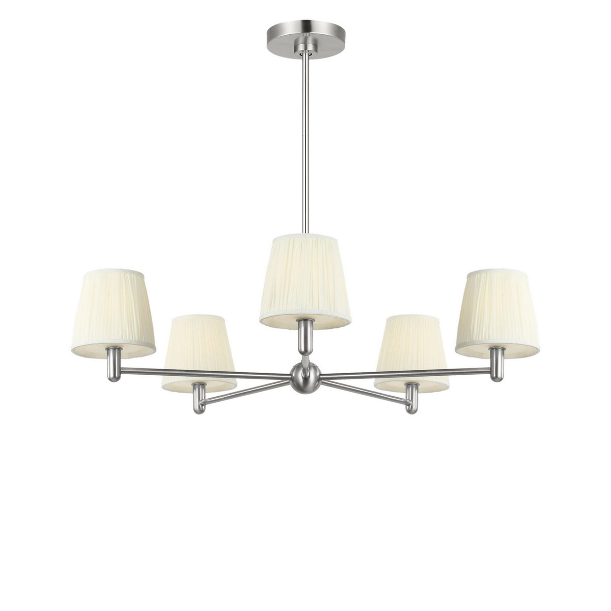Generation Lighting - GLC1865BNE - Five Light Chandelier - Vilera - Brushed Nickel