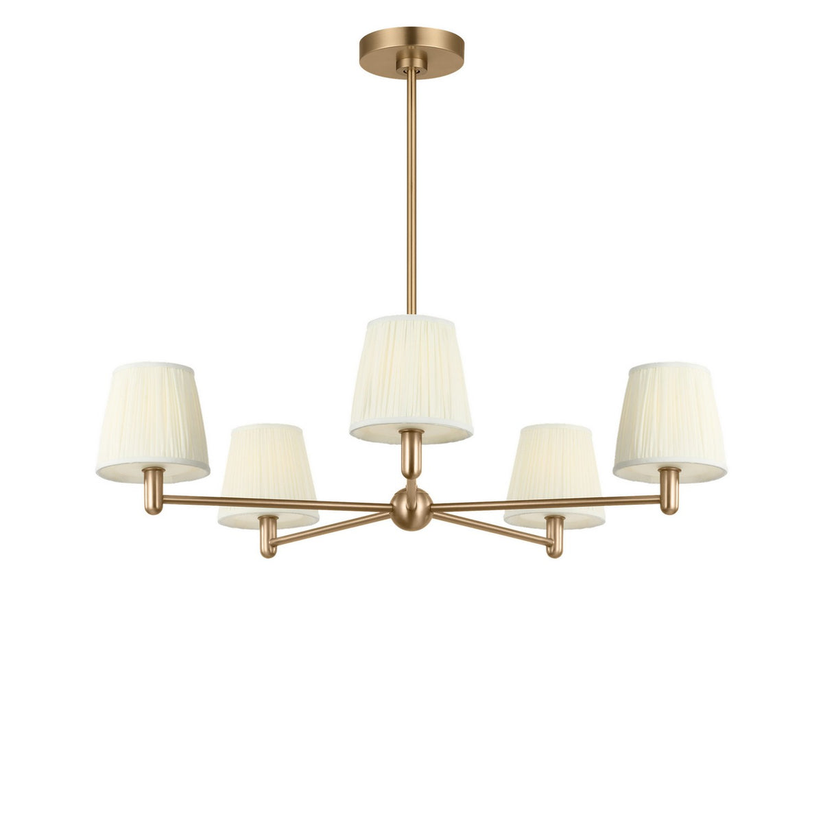 Generation Lighting - GLC1865SB - Five Light Chandelier - Vilera - Satin Brass