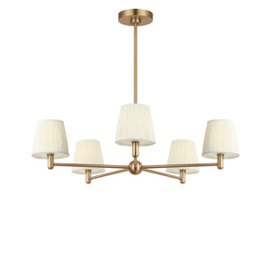 Generation Lighting - GLC1865SBE - Five Light Chandelier - Vilera - Satin Brass