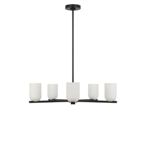 Generation Lighting - GLC1935MBKE - Five Light Chandelier - Neblina - Midnight Black