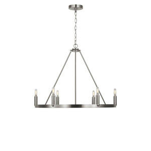 Generation Lighting - GLC2016BN - Six Light Chandelier - Mirla - Brushed Nickel