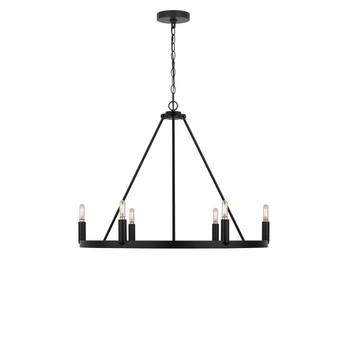 Generation Lighting - GLC2016MBK - Six Light Chandelier - Mirla - Midnight Black