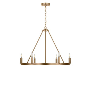 Generation Lighting - GLC2016SBE - Six Light Chandelier - Mirla - Satin Brass