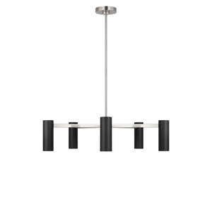Generation Lighting - GLC2055BN - Five Light Chandelier - Zentro - Brushed Nickel