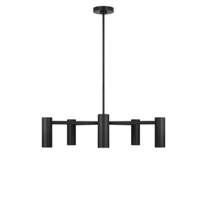 Generation Lighting - GLC2055MBK - Five Light Chandelier - Zentro - Midnight Black